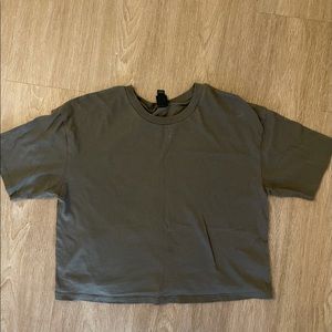 Olive Green Cropped Tee